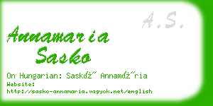 annamaria sasko business card